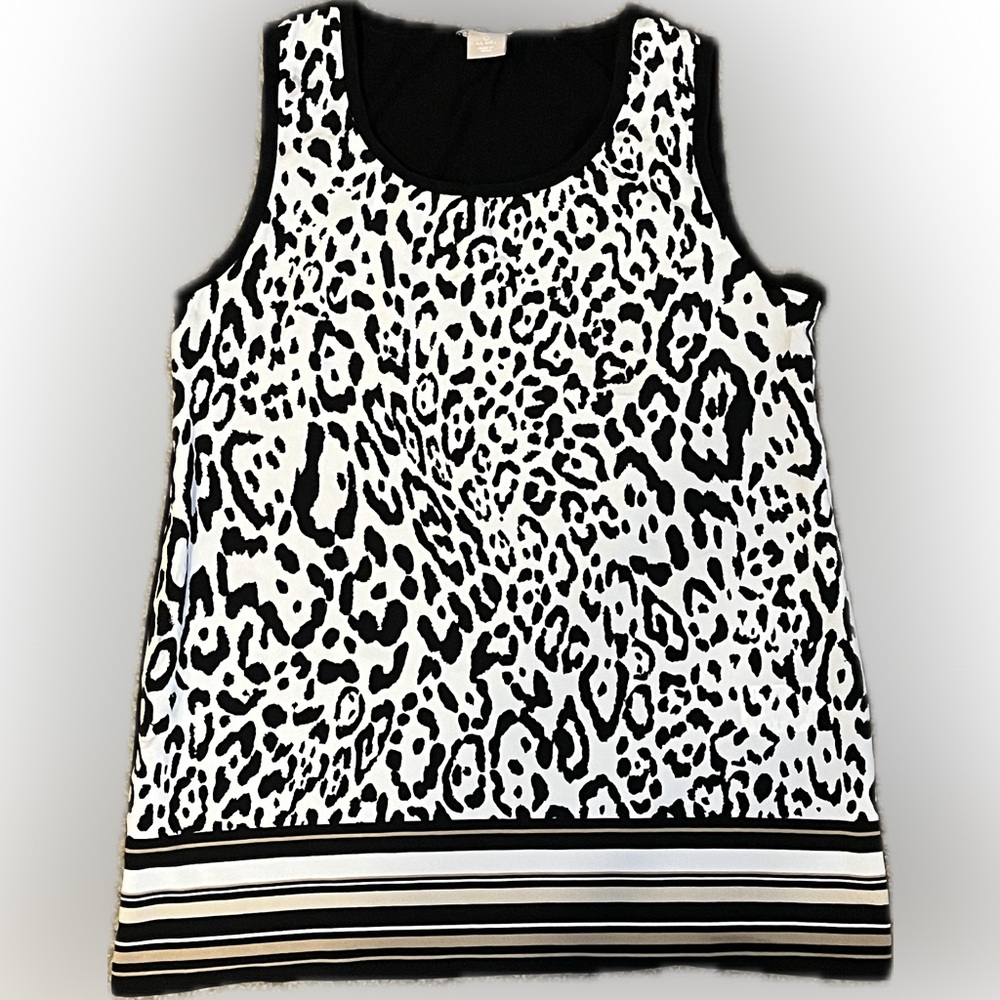 Chico’s Leopard Print Sleeveless Top size S - Picture 5 of 10